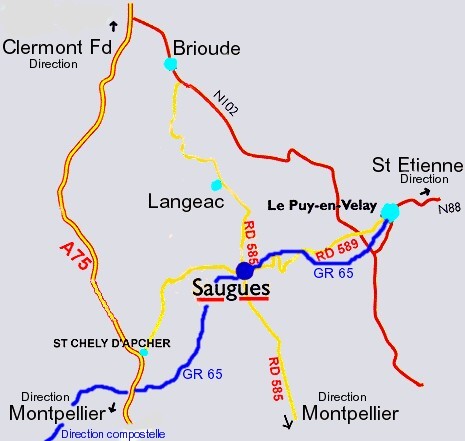 Carte saugues